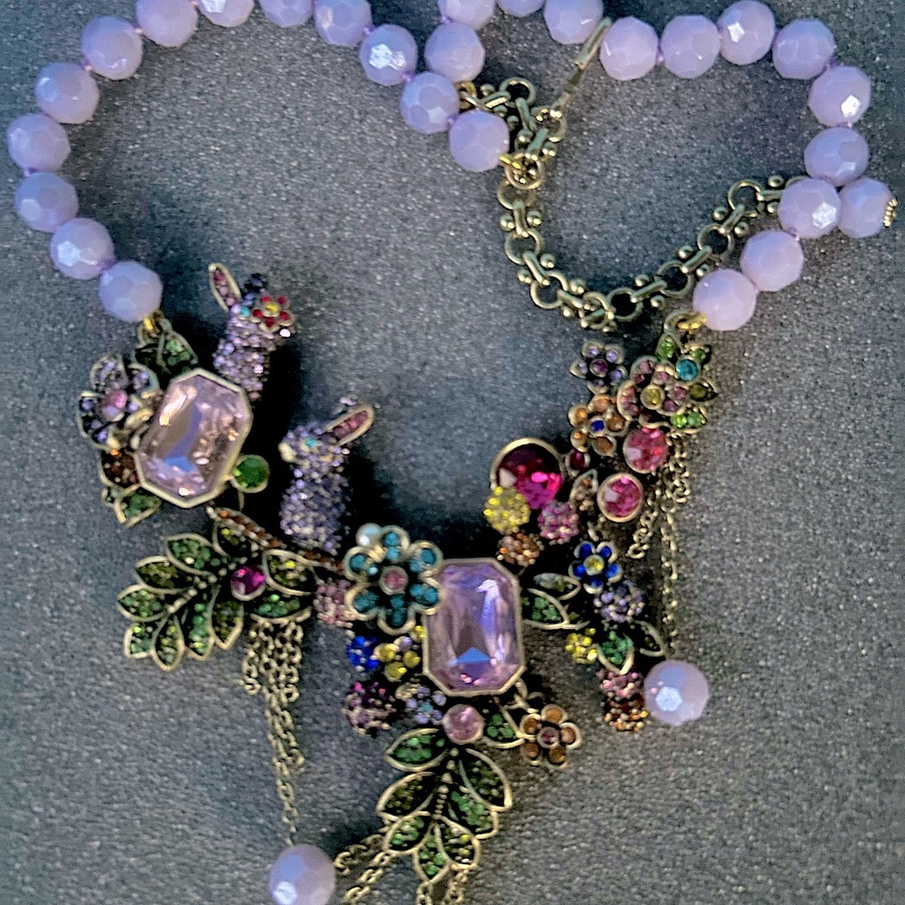 HEIDI DAUS Easter is Coming!! Bunny Necklace 🐇🐇🐇🐰🐰🐰 EUC worn once! Collectible
